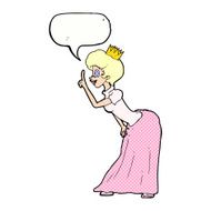 cartoon princess with speech bubble N47