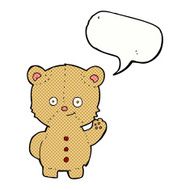 cartoon teddy bear with speech bubble N179