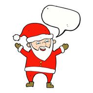 cartoon santa claus with speech bubble N222