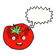 cartoon tomato with speech bubble N57