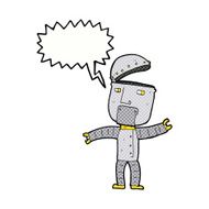 cartoon funny robot with speech bubble N90