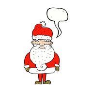 cartoon grumpy santa claus with speech bubble N12