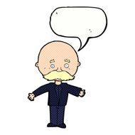 cartoon man with mustache speech bubble N103