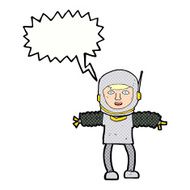 cartoon astronaut with speech bubble N139