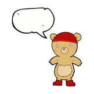cartoon teddy bear with speech bubble N180