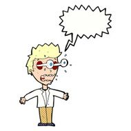 cartoon staring man with speech bubble N22