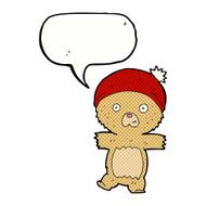 cartoon funny teddy bear with speech bubble N18