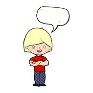 cartoon man with crossed arms speech bubble N34
