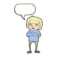 cartoon happy person with speech bubble N30