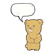 cartoon teddy bear with speech bubble N182