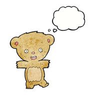 cartoon teddy bear with thought bubble N138