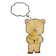 cartoon teddy bear with thought bubble N139