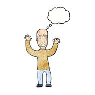 cartoon angry dad with thought bubble N10