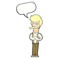 cartoon man with mustache thought bubble N90