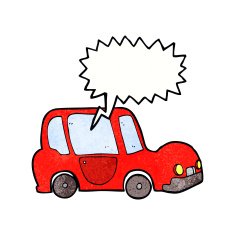 cartoon car with speech bubble N40