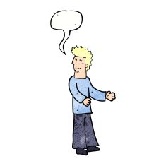cartoon disgusted man with speech bubble N11