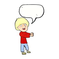 cartoon happy man showing with speech bubble N11