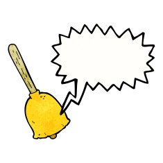 cartoon bell with speech bubble N5