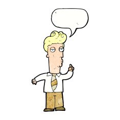 cartoon bored man asking question with speech bubble N11
