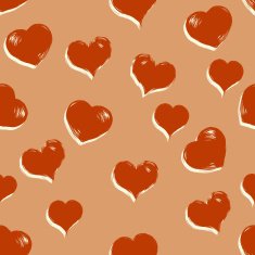 Vector Seamless Hearts Pattern Background
