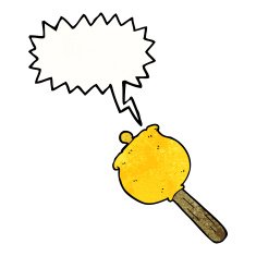 cartoon bell with speech bubble N6