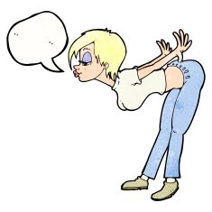 cartoon sexy woman with speech bubble N22