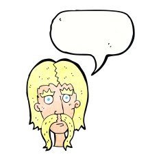 cartoon man with long mustache speech bubble N11