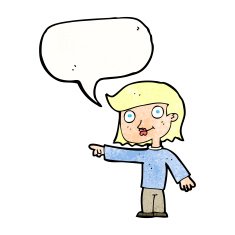 cartoon pointing person with speech bubble N9