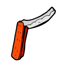 comic cartoon folding razor N3