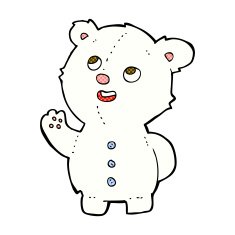 comic cartoon cute polar bear cub N2