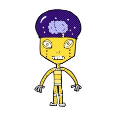 comic cartoon weird robot N2