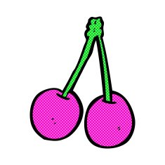 comic cartoon cherries N5