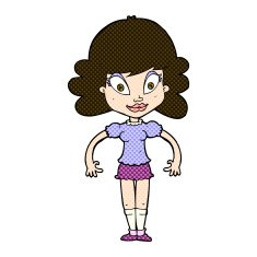 comic cartoon pretty woman N54