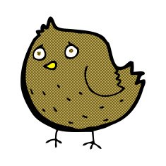 comic cartoon bird N55