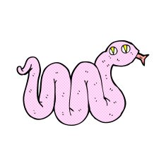 funny comic cartoon snake N8