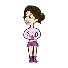 comic cartoon girl talking N3