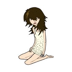 comic cartoon pretty girl N23