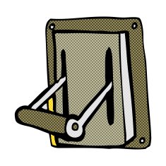 comic cartoon industrial machine lever N3