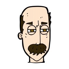 comic cartoon annoyed old man N14