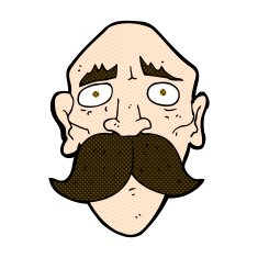 comic cartoon sad old man N5