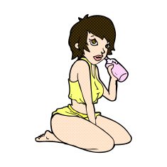 comic cartoon sexy gym girl N3
