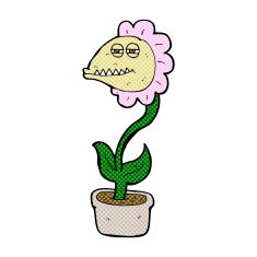 comic cartoon monster flower N3