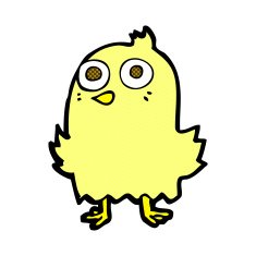 funny comic cartoon bird N30