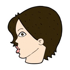 comic cartoon staring woman N9