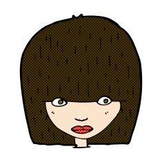 comic cartoon staring woman N10