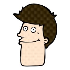 comic cartoon smiling man N7