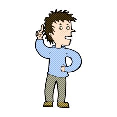 comic cartoon boy with idea N16