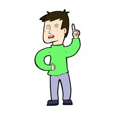 comic cartoon boy with idea N17