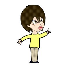 comic cartoon woman arguing N3