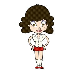comic cartoon pretty woman N55